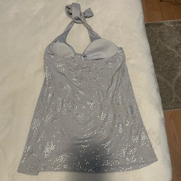Silver Halter Dressy Top - Picture 2 of 4